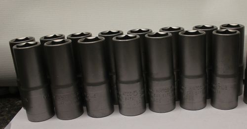 Lots of matco tools cpt 19-21m6 19mm-22mm socket  (15pcs) for sale