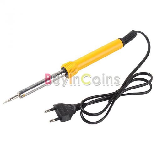 AC 220V-240V 40W Electric Soldering Iron Welding Tool EU Plug Yellow Functional