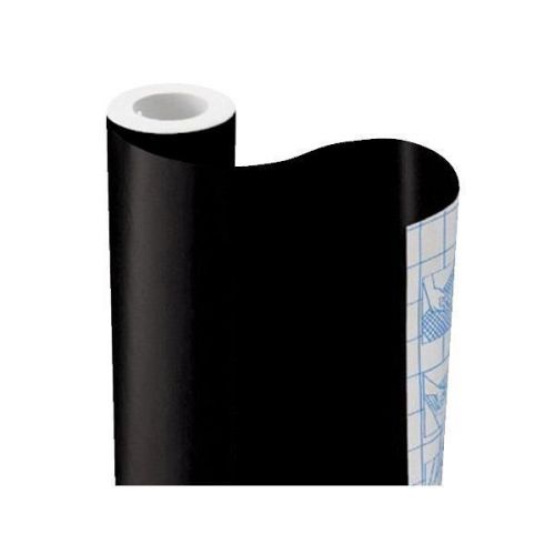 Con-Tact Self-Adhesive Shelf Liner-18&#034;X75&#039; SOLID BLACK LINR