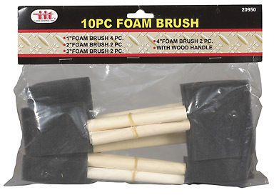 Foam Bursh Set:  10 Piece Set  JMK IIT  #20950