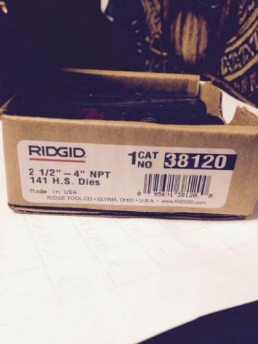 Ridgid 38120 2-1/2&#034; - 4&#034; pipe dies for 141 geared pipe threaders new in box for sale