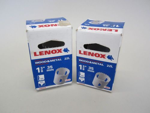 2 Brand New Lenox Bi-Metal Hole Saws 22L 1-3/8&#034; 35mm Variable Tooth