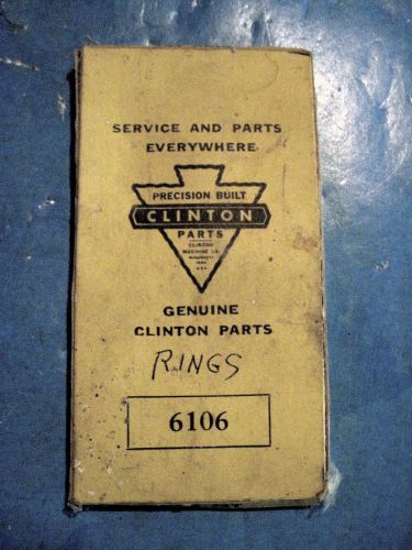 N.O.S. Vintage  Genuine Clinton Engine Piston Rings Part No. 6106 Made In USA