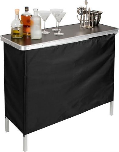 Portable Bar Table black slim Lightweight versatile space saver pub high top NEW