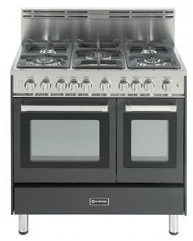Verona 36&#034; gas range with double oven - matte black ~ for sale