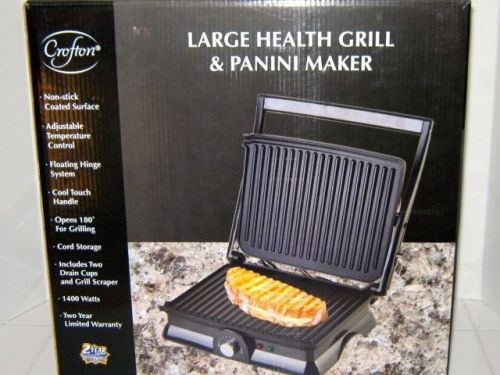PANINI SANDWICH MAKER AND LARGE HEALTH GRILL by CROFTON