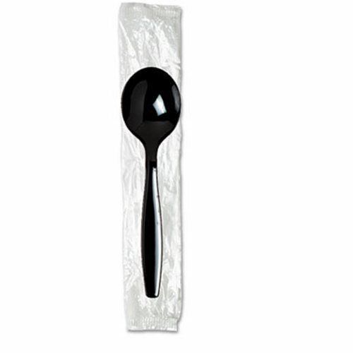Dixie Individually Wrapped Spoons, Plastic, Black, 1000/Carton (DXESH53C7)
