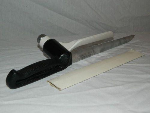 New Affettatutto Italy 9&#034; tempered stainless steel adjustable bread slicer knife