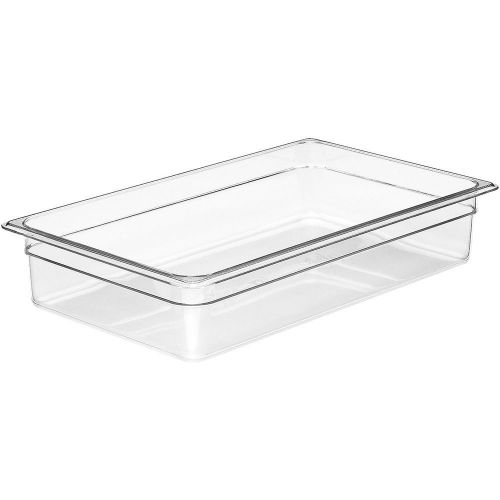 Cambro 1/1 gn food pan, 4&#034; deep, 6pk clear 14cw-135 for sale