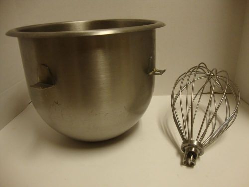 Hobart Mixer 10 qt Stainless Steel Mixing Bowl &amp; Whisk C100 &amp; C100T