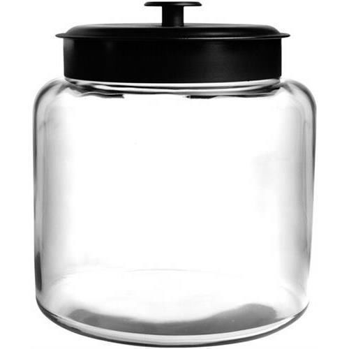 Anchor Hocking 1.5 gallon Montana Jar with Black Metal Cover, Clear 88904