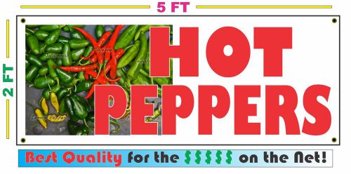 Full Color HOT PEPPERS BANNER Sign NEW Larger Size Best Quality for the $$$