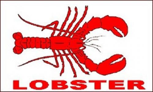 LOBSTER Flag Seafood Advertising Banner Restaurant Sign Sea Food Pennant 3x5 New