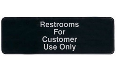 Restroom Customers Only Sign - 3x9 - Toilet, Bathroom