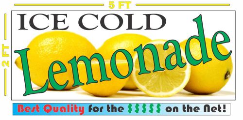 LEMONADE All Weather Full Color Banner Sign 4 Ice Cold Lemon Stand Concession