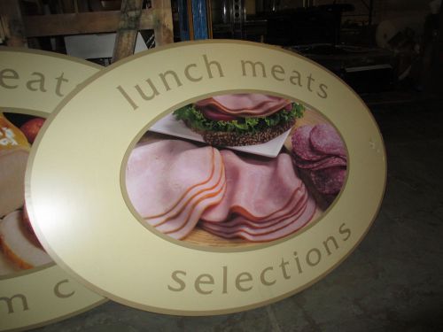 HANGING PRODUCT DISPLAY SIGNS BOARDS COMMERCIAL GROCERY