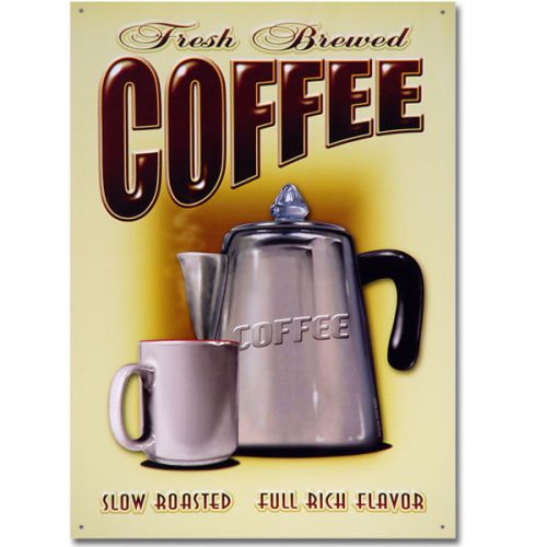 Coffee Slow Roasted Rich Flavor Tin Sign