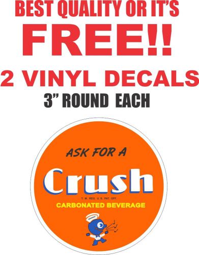 Vintage Style Orange Crush Decal - Very Nice - 100% Refund If Not Satisfied