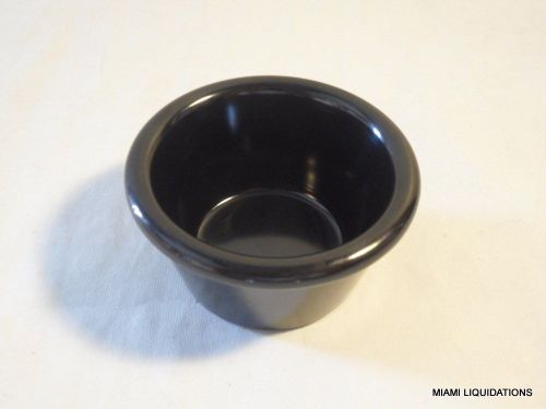 Lot 10 2oz smooth ramekin carlisle 0852-03  heavy weight melamine black bpa free for sale