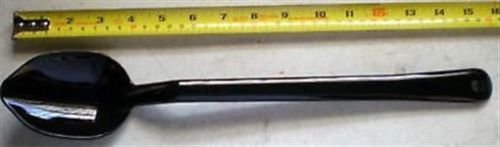 CASE OF 12 Carlisle Solid Serving Spoon Black Polycarbonate 15&#034; NEW Commercial