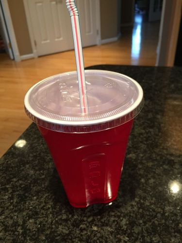 SOLO Cup Lids, clear, 626TS0090PK, Straw Slot, 16 oz cups, clear, 100/pk