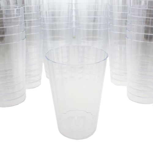 240ct WNA &#034;Classic Crystal&#034; 14oz Fluted Tumblers Clear Plastic Cups CC14240 Lot