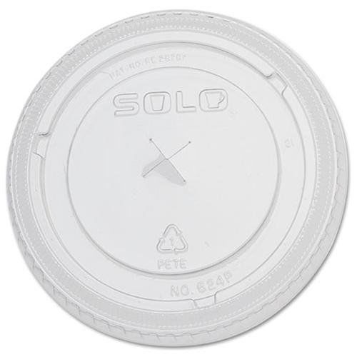 Solo Cup Company 624TS Pete Plastic Flat Straw-slot Cold Cup Lids, For 20 Oz