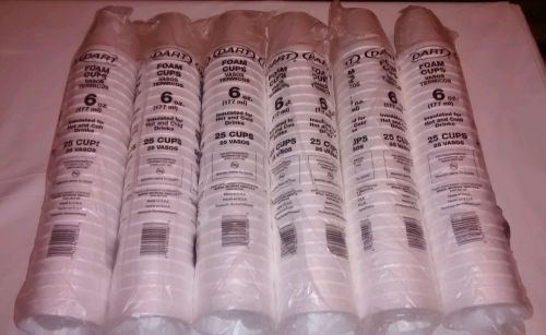 Dart foam drink cups~ 6 oz~ white ~ 150 cups total for sale