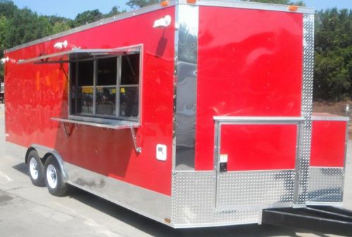 Concession trailer 8.5&#039;x19&#039; red - catering food vending event for sale