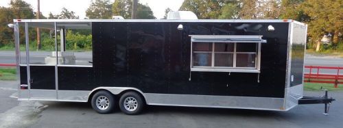 Bbq concession trailer 8.5&#039;x26&#039; black - catering smoker vending for sale