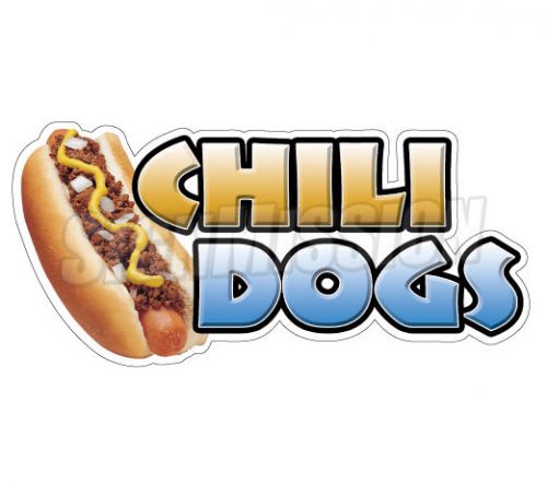 CHILI DOGS Concession Decal hot dog cart trailer stand sticker equipment