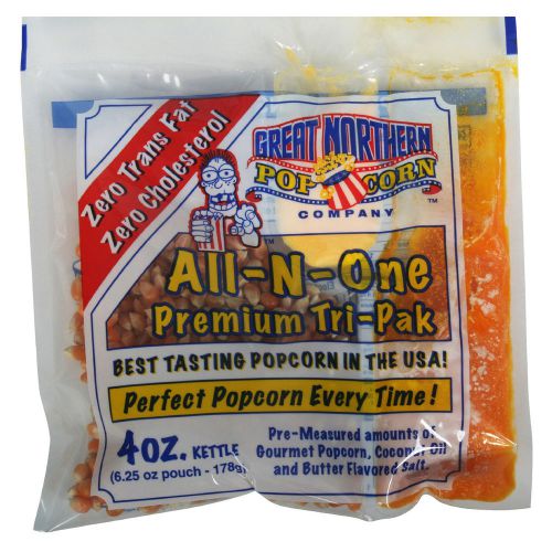 Great northern popcorn 4 ounce premium popcorn portion packs, case of 24 for sale