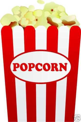Popcorn Restaurant Concession Fair Menu Decal 12&#034;