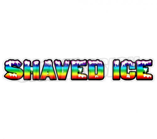 48&#034; SHAVED ICE Concession Decal cart trailer stand sticker equipment