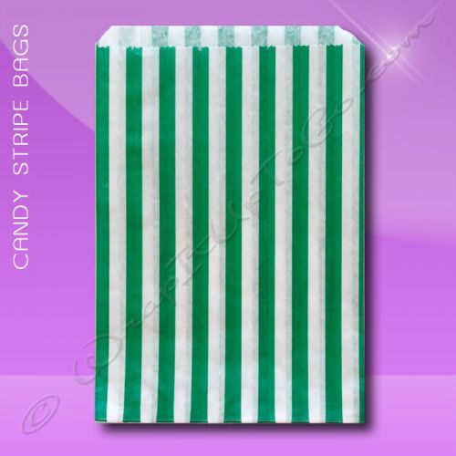 Candy Stripe Bags 7 x 9 –  Green Stripes