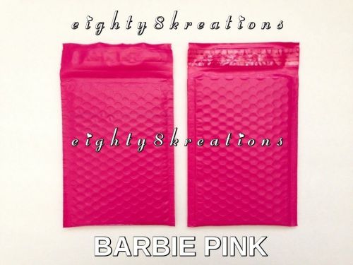 80 BARBIE PINK Color 4.5x7 Bubble Poly Mailers Shipping Padded Envelope Bags
