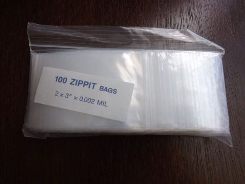 300 ~ 2x3 ~ 2 mil ~ ziplock zippit reclosable bags for sale