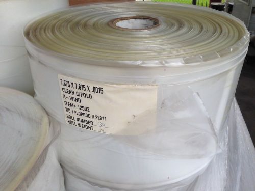 *new* rolls polyethylene pe heat shrink films 7.875&#034;x0.0015&#034; (2 mils) $120.00 ea for sale