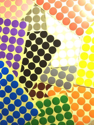 96 x 25mm coloured dot stickers round sticky adhesive spot circles paper labels for sale