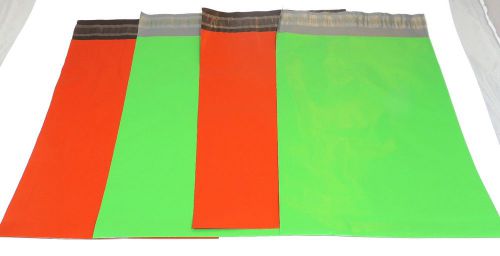 20 red &amp; green 6x9 flat poly mailers shipping postal envelope bags w/self seal for sale