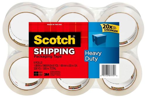 Scotch 3M 3500 Heavy Duty Shipping Packaging Tape - 1.88 x 54.6 yds - 6 rolls