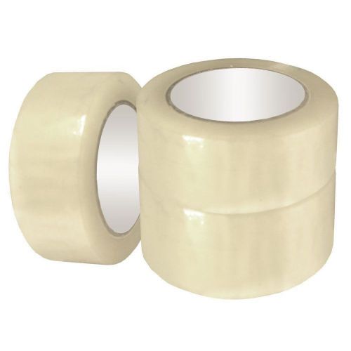 Acrylic carton sealing tape 2&#034; x 110 yds/330ft. clear- 2.0 mil lot of 3 rolls for sale