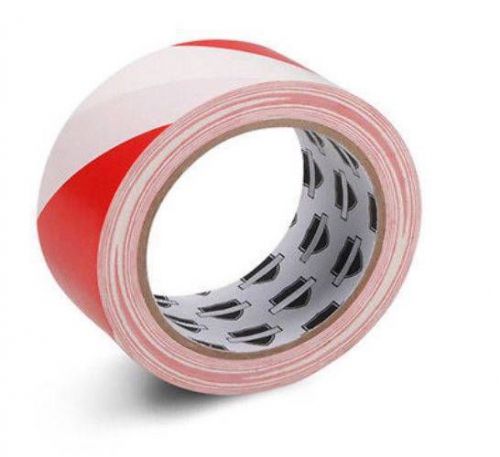 Aisle Marking PVC Safety Stripe Tape 3 x 36 yd Red / White (16 Rolls) -Overstock