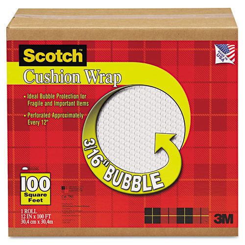 Scotch Cushion Wrap 12&#034;&#034; x 100 ft Length Lightweight, Non-scratching Nylon Clear
