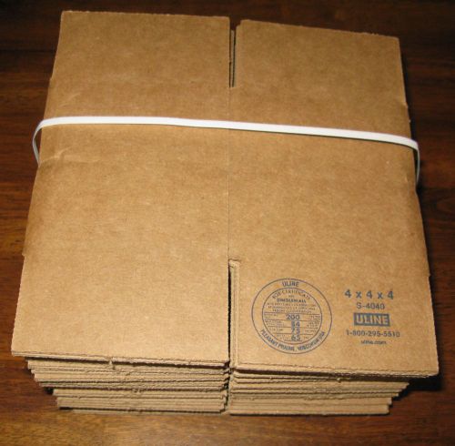 10 boxes - 4x4x4 Packing Shipping Cartons Corrugated Boxes
