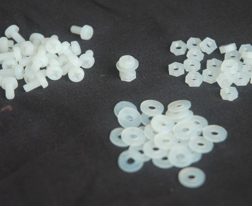 28pcs white sets nylon philips head screw/nuts/washer - m3 x 15mm for sale