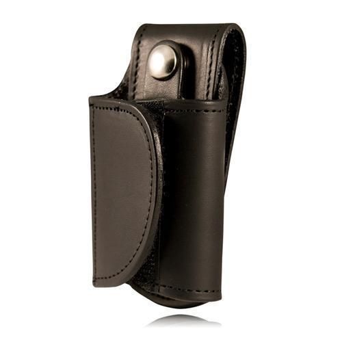 Lot 3 boston leather 5445-1 black silent key holder velcro close chrome snaps for sale