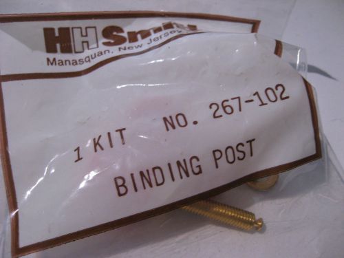 Qty 2 Binding Post HH Smith 267-102 Test Equipment Red Plastic Brass - NOS