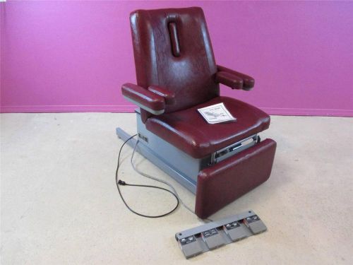 Hill 90W Bariatric Power Exam Chair Wound Care Table 600 lb.Capacity / 30&#034; Seat
