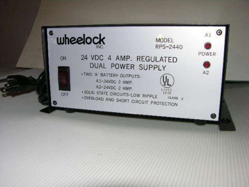 Brand New! Wheelock 24 volt power supply PN# RPS-2440-A